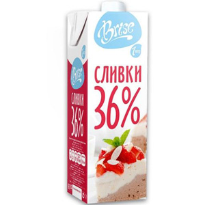 Сливки  Бризе 36% (короб 12 л.)