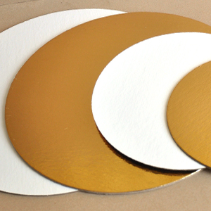 Подложка плотная золото/жемчуг круг 360 мм (пакет 20 шт.)